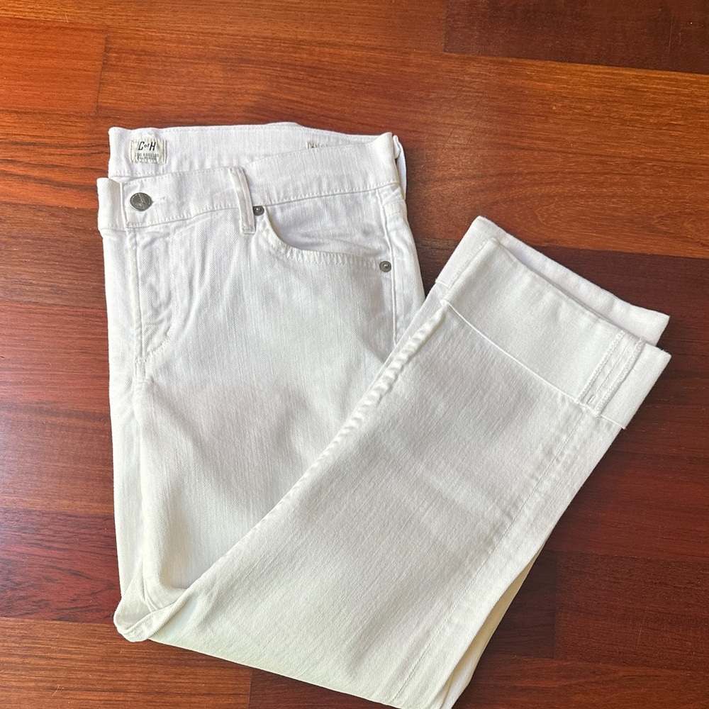 Citizens Of Humanity Cream Straight Leg Jeans